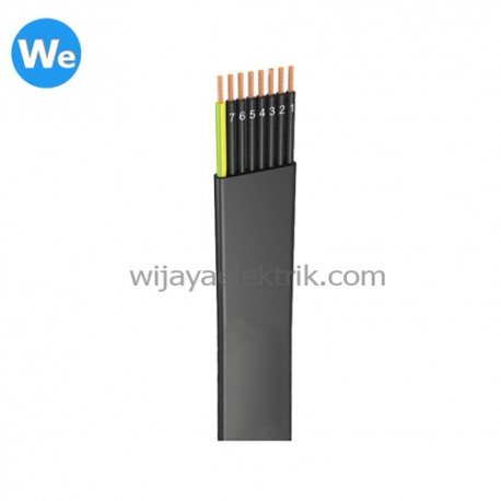 Kabel DELTA PVC Flat 12 x 2.5mm Black Color - Hitungan Meter