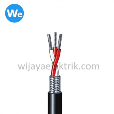 Kabel DELTA RTD PT 100 Screen 3 x 0.5mm ( 2RED + 1 WHITE ) BLACK - Hitungan Meter