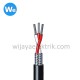 Kabel DELTA RTD PT 100 Screen 3 x 1.5mm ( 2RED + 1 WHITE ) BLACK - Hitungan Meter