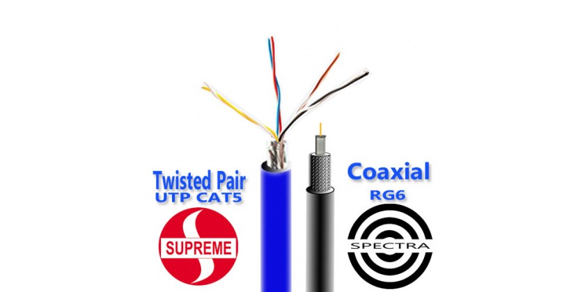 Kabel Coaxial RG6 Spectra dan Kabel LAN CAT5 Supreme
